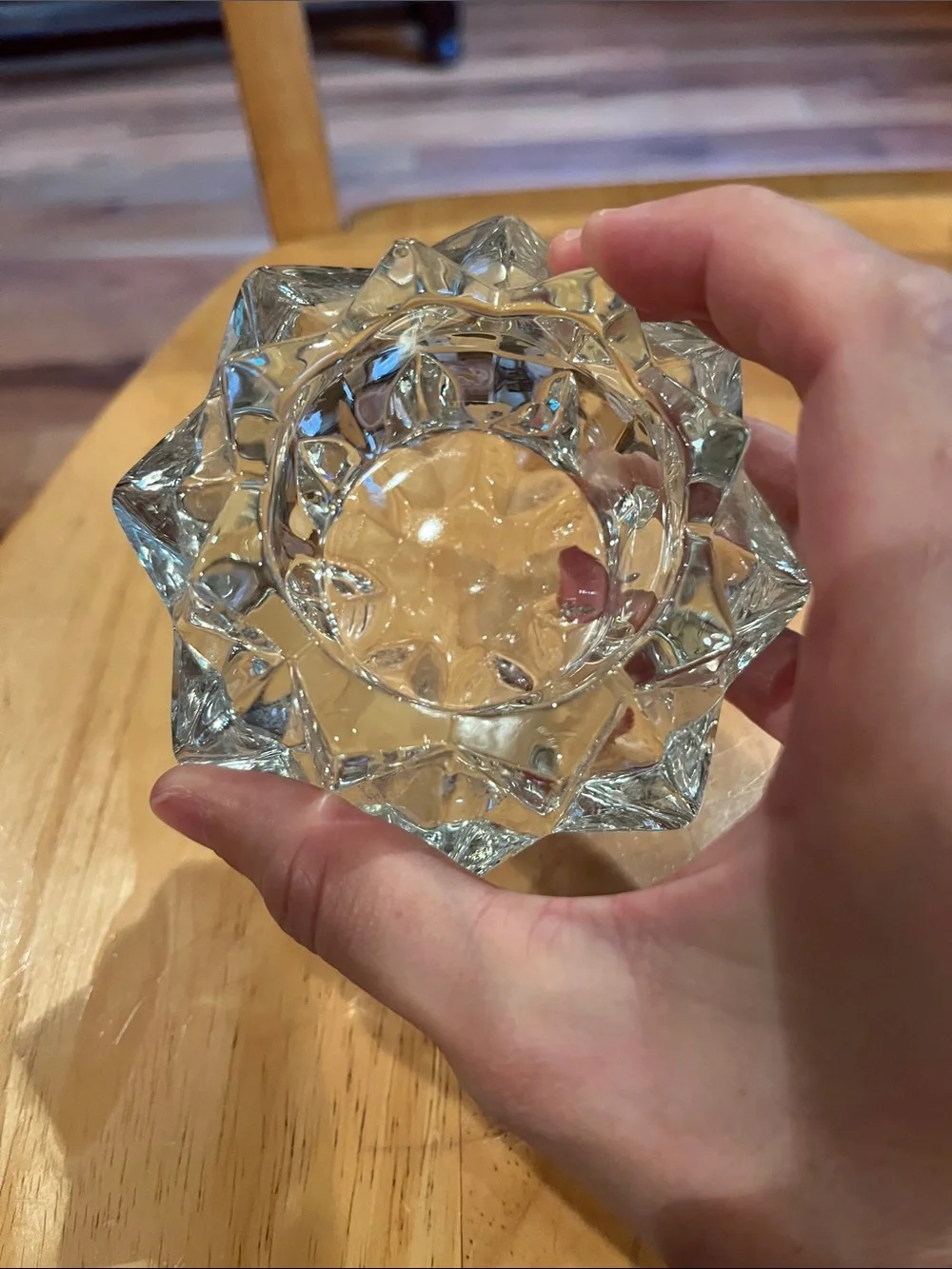 Faceted Clear Glass Star Bowl